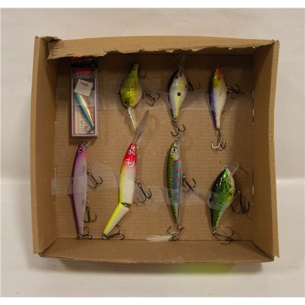 8 NEW & USED RAPALA LURES