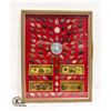 Image 1 : LARGE FRAMED DISPLAY OF ARROWHEADS COINS