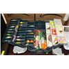 Image 1 : LARGE PLANO TACKLE BOX FILLED W/ FISHING LURES &