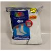 Image 1 : WHITE CREW SOCKS 12-16 SIZE 6-PACK FRUIT OF