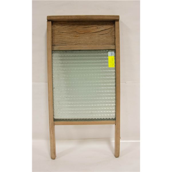 OLD WOOD + GLASS WASHBOARD
