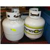 Image 1 : PAIR OF EMPTY 20 LB PROPANE TANKS