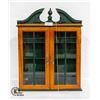 Image 1 : SMALL WOOD & GLASS CURIO CABINET