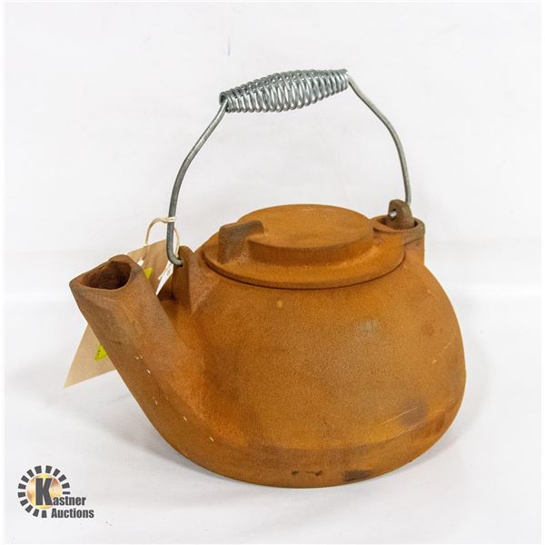 VINTAGE CAST IRON TEA KETTLE