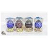 Image 1 : 4 ASSORTED CRYSTAL GLASS EGGS