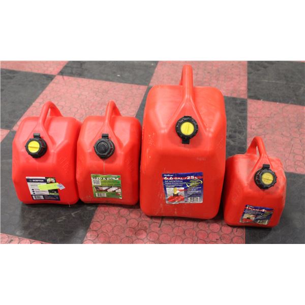 LOT OF FUEL CANS