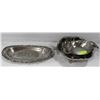 Image 1 : SET OF 3 PEWTER SERVING TRAYS BOWLS - BREAD TRAY