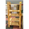 Image 1 : 2 WOODEN SHELVES STACKABLE TO MAKE 1 SHELF H-60"