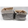 Image 1 : 2 COLLAPSING FABRIC STORAGE BINS