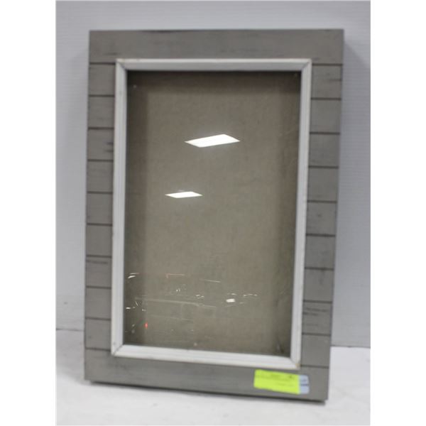 GREY WOODEN SHADOW BOX