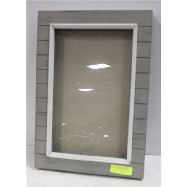 GREY WOODEN SHADOW BOX