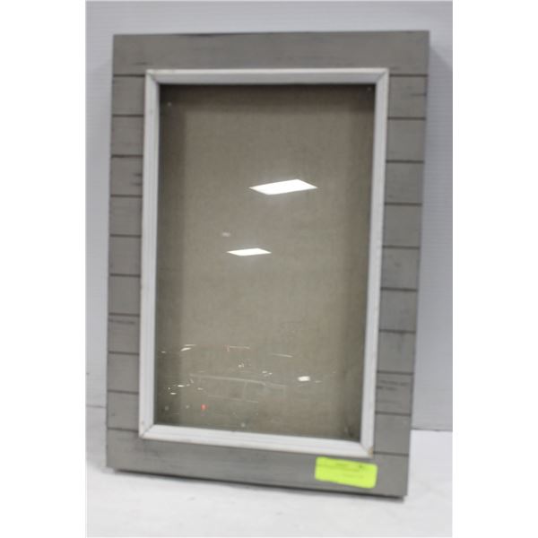 GREY WOODEN SHADOW BOX
