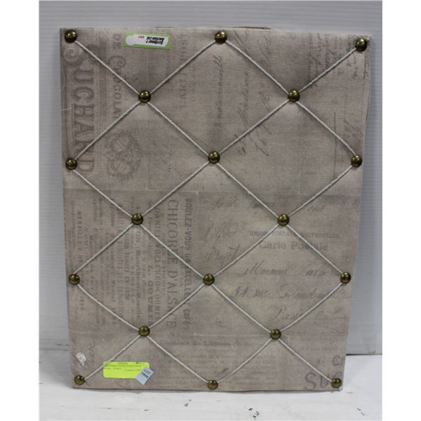 NEW FABRIC COVERED BULLETIN BOARD - WORDS