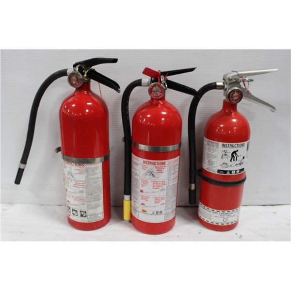 LOT OF 3 FIRE EXTINGUISHERS