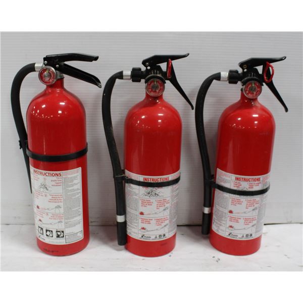 LOT OF 3 FIRE EXTINGUISHERS