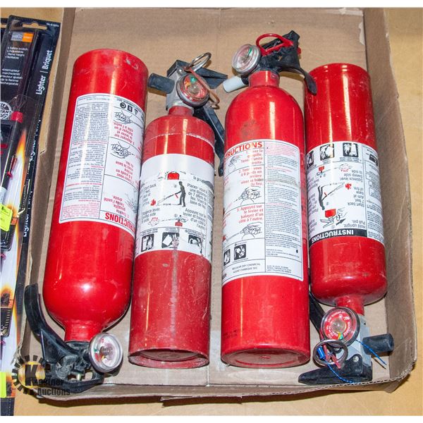 LOT OF 4 FIRE EXTINGUISHERS