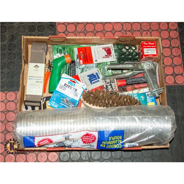 BOX OF ASST GARAGE NIC NACKS