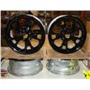 Image 1 : 4 USED BLACK KMC WHEELS 16X7, 5X115MM, +35