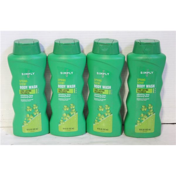 NEW CASE OF SIMPLY U SPRING SCENT BODY WASH