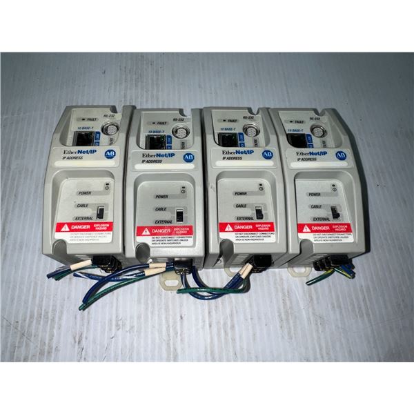 (4) Allen-Bradley #1761-NET-ENI Ethernet Interface Modules