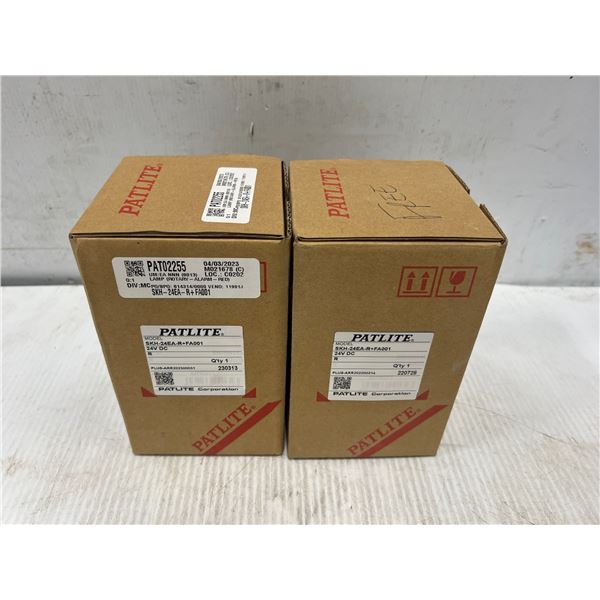 (2) Patlite #SKH-24EA-R+FA001 24V DC RED