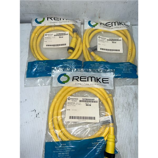 (3) REMKE #107B0060AP Cable Assembly