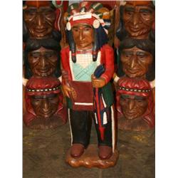 WOODEN INDIAN STATUE