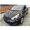 Image 3 : A12O -- 2015 KIA RIO, BLACK, 191198 KMS BANK REPO
