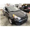 Image 9 : A12O -- 2015 KIA RIO, BLACK, 191198 KMS BANK REPO