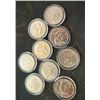 Image 1 : 9 Kennedy Half Dollars Clad Proof ~ Coins from Original U.S. Mint Proof Set Years include 1971-2011