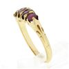 Image 8 : Antique Victorian 18K Gold 1.0 ctw Graduating Old Cut Red Spinel 5 Stone Band Ri