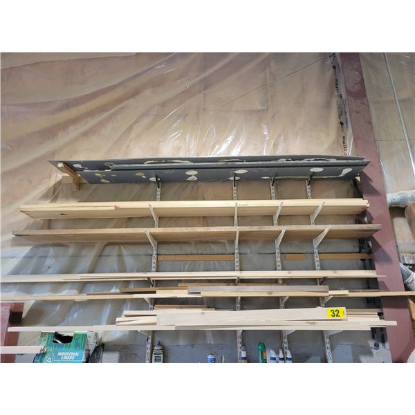 various maple, oak, hickory boards, pleximirror