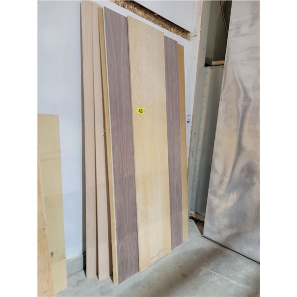 various oak and walnut plywood