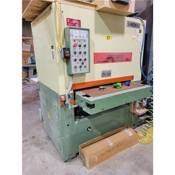 Sandmax 36" x 75"belt sander, 3phase, Dual Head-1st 25HP/2nd-20HP, extra drive belt (Replacement App