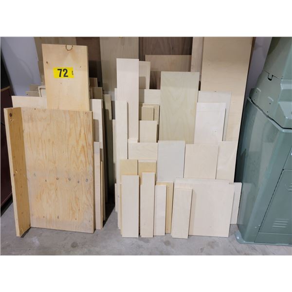 various size plywood, walnut, maple, oak and 1/2"baltic birch pieces
