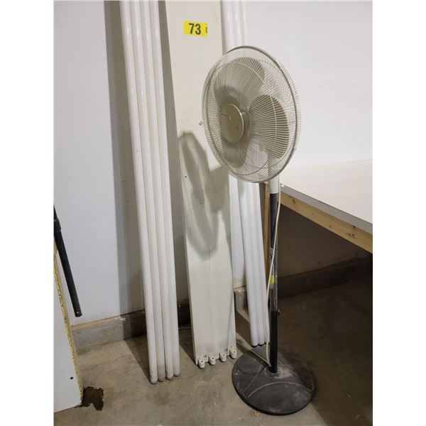 8' flourescent light/7 bulbs and fan