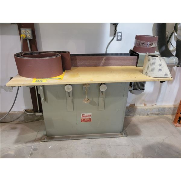 Progress Belt Sander, 3phase, 6"x 96"long, 6 spare belts