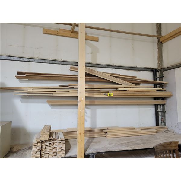 Oak, Maple, Cherry crown and base mouldings, tongue and groove oak flooring pieces