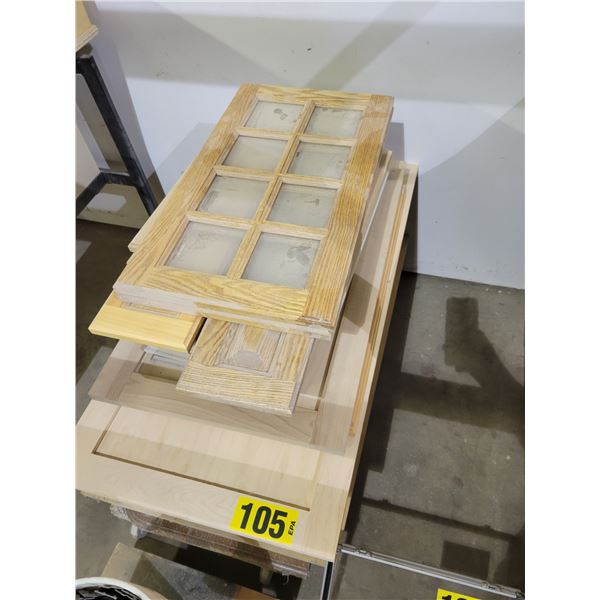 various sizes of Oak, Maple, Pine doors