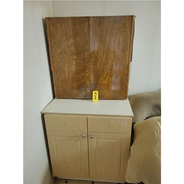 upper cabinet 32" x 12" x 32"high lower cabinet 33" x24" x 36" high