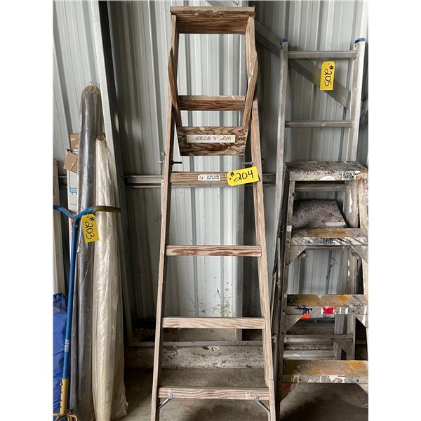 wooden step ladder