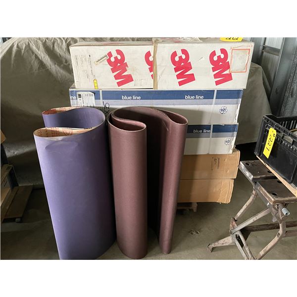 sandpaper 37"x75" various grits, 5boxes + 7 loose sheets, cloth and paper backing
