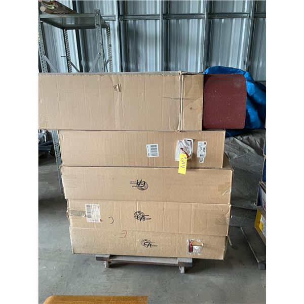 sandpaper 37" x 75" various grits 5 boxes,  cloth and paper backing
