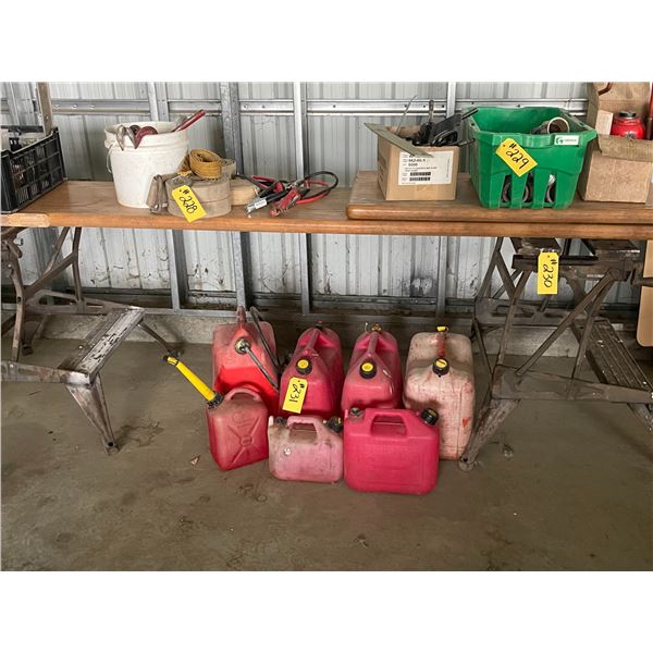 2 work horses, wood top 18" x 96"8/4 oak, wood top 18" x 40", 8/4 oak