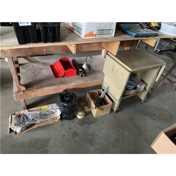 18" pocket door slides, 2 tie downs, cold air duct insulator, glue gun, misc