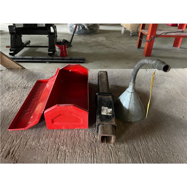 tool box, funnel, chevy hitch