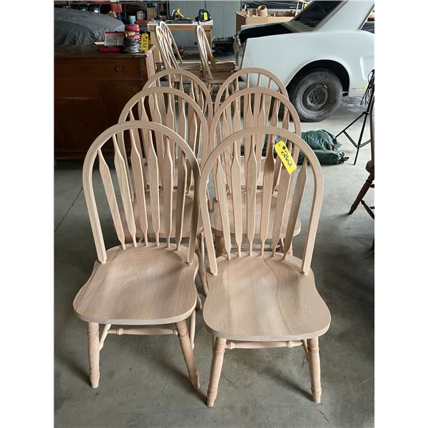 Selling all together- 6 oak arrowback side chairs, unfinished