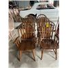 Image 1 : Selling all together- 2 oak arrowback arm chairs, 4 oak arrowback side chairs, black walnut finish