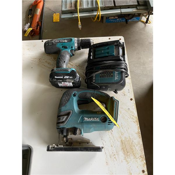 Makita jigsaw drill, battery charger