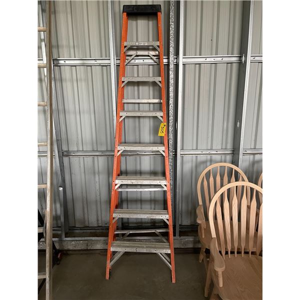 1- Alum. 8 ft step ladder, orange